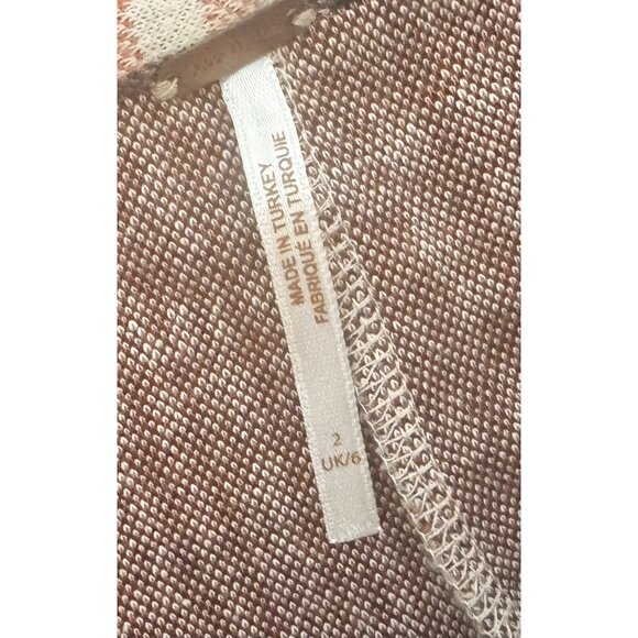 FREE PEOPLE Carnaby Retro Tan Plaid Hi Rise Slim Fit Pants Size 2 - Picture 7 of 8